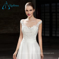 A-Line Appliques en dentelle Pleat Sashes Robe de mariée sexy Plus Size